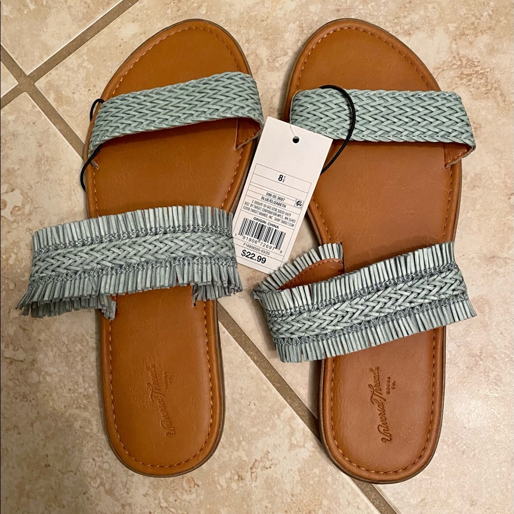Universal Thread Light Blue/Brown Sandals